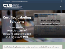Tablet Screenshot of certifiedlabelingsolutions.com